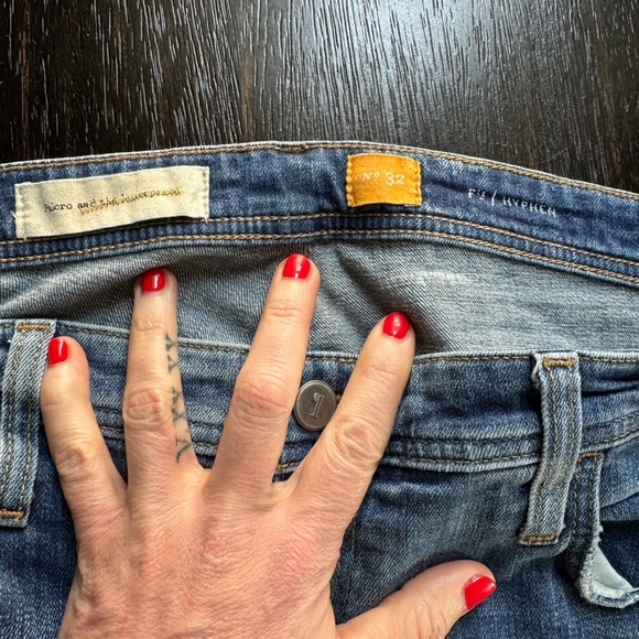 Pilcro raw hem wide leg denim jeans size 32 - Picture 2 of 6